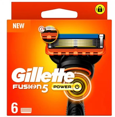 Змінні картриджі для гоління Gillette Fusion 5 Power, 6 шт 64312764 фото